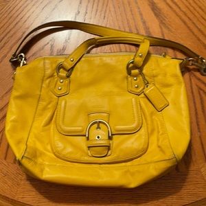 Coach mustard hand bag